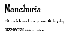 Manchuria.ttf字體轉換器圖片