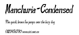 Manchuria-Condensed.ttf字體轉換器圖片