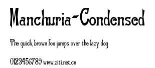 Manchuria-Condensed.ttf字體轉換器圖片