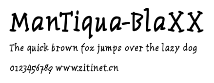 ManTiqua-BlaXX.ttf字體轉換器圖片