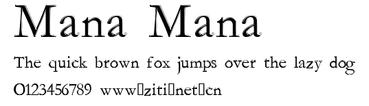 Mana Mana.ttf字體轉換器圖片