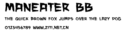 ManEater BB.ttf字體轉換器圖片
