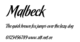 Malbeck.ttf字體轉換器圖片