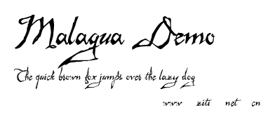 Malagua Demo.ttf字體轉換器圖片