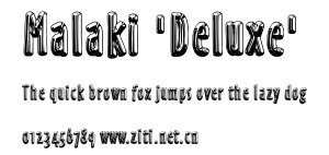 Malaki 'Deluxe'.ttf字體轉換器圖片