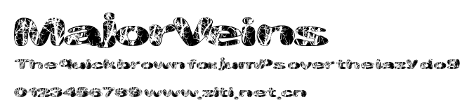 MajorVeins.ttf字體轉換器圖片