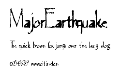 MajorEarthquake.ttf字體轉換器圖片