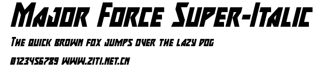 Major Force Super-Italic.ttf字體轉換器圖片