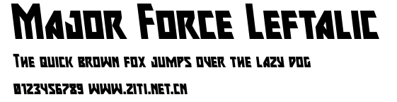 Major Force Leftalic.ttf字體轉換器圖片