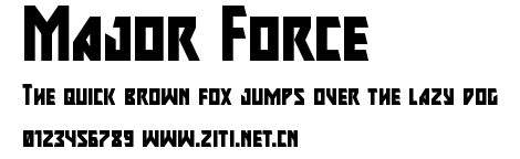 Major Force.ttf字體轉換器圖片