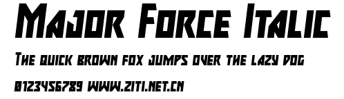 Major Force Italic.ttf字體轉換器圖片