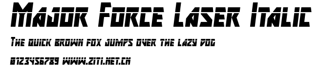 Major Force Laser Italic.ttf字體轉換器圖片