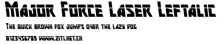 Major Force Laser Leftalic.ttf字體轉換器圖片