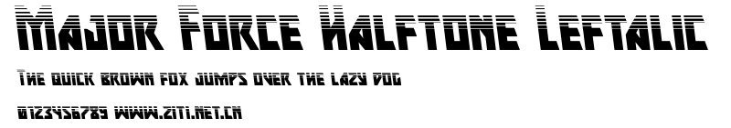 Major Force Halftone Leftalic.ttf字體轉換器圖片