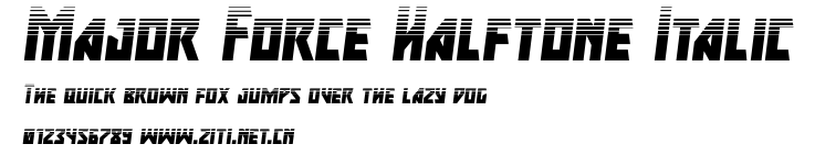 Major Force Halftone Italic.ttf字體轉換器圖片