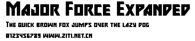 Major Force Expanded.ttf字體轉換器圖片