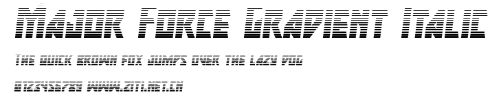 Major Force Gradient Italic.ttf字體轉換器圖片