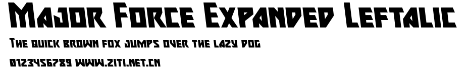 Major Force Expanded Leftalic.ttf字體轉換器圖片