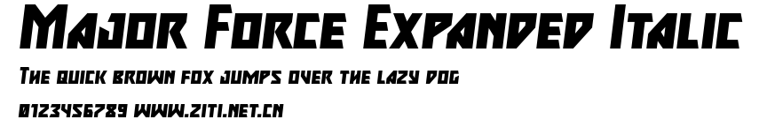 Major Force Expanded Italic.ttf字體轉換器圖片