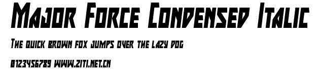 Major Force Condensed Italic.ttf字體轉換器圖片