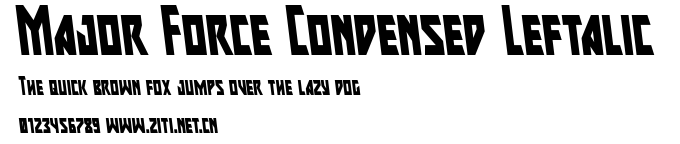 Major Force Condensed Leftalic.ttf字體轉換器圖片