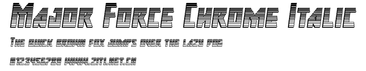 Major Force Chrome Italic.ttf字體轉換器圖片