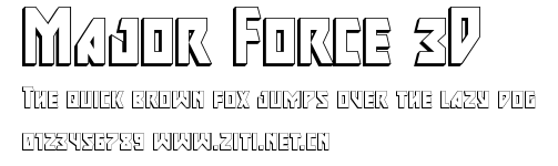 Major Force 3D.ttf字體轉換器圖片