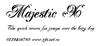 Majestic X.ttf字體轉換器圖片