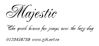 Majestic.ttf字體轉換器圖片