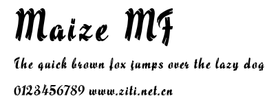 Maize MF.ttf字體轉換器圖片