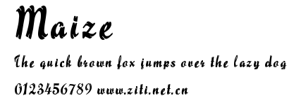 Maize.ttf字體轉換器圖片
