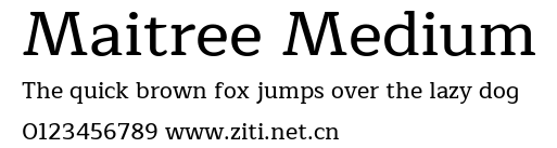 Maitree Medium.ttf字體轉換器圖片