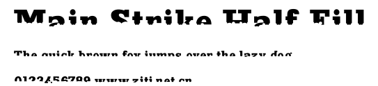 Main Strike Half Fill.ttf字體轉換器圖片