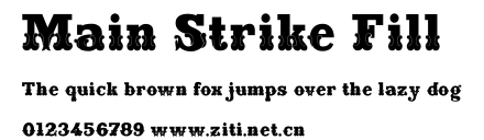 Main Strike Fill.ttf字體轉換器圖片