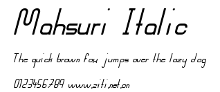Mahsuri Italic.ttf字體轉換器圖片