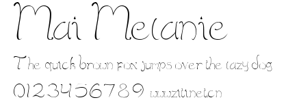 Mai Melanie.ttf字體轉換器圖片