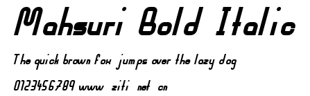 Mahsuri Bold Italic.ttf字體轉換器圖片