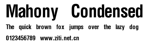 Mahony Condensed.ttf字體轉換器圖片