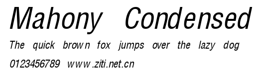 Mahony Condensed.ttf字體轉換器圖片