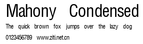 Mahony Condensed.ttf字體轉換器圖片