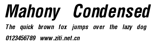 Mahony Condensed.ttf字體轉換器圖片