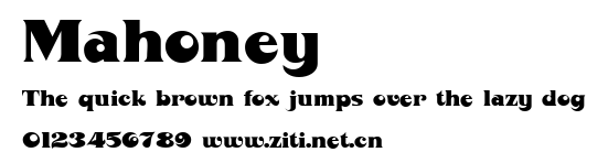 Mahoney.ttf字體轉換器圖片