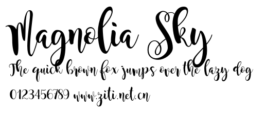 Magnolia Sky.otf字體轉換器圖片