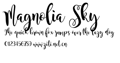 Magnolia Sky.ttf字體轉換器圖片