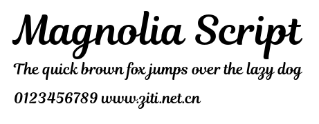 Magnolia Script.otf字體轉換器圖片