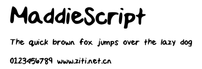 MaddieScript.ttf字體轉換器圖片
