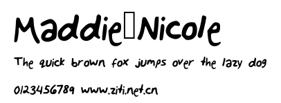 Maddie_Nicole.ttf字體轉換器圖片