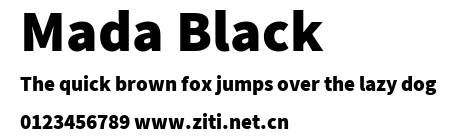 Mada Black.ttf字體轉換器圖片