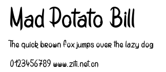 Mad Potato Bill.ttf字體轉換器圖片