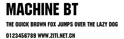 Machine BT.ttf字體轉換器圖片